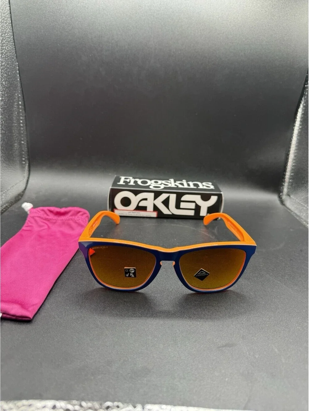 Oakley Frogskin Orange Navy/Prizm Ruby Lenses OO9013-G455